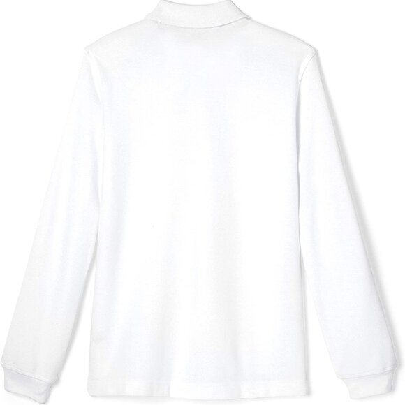 French Toast SA9085 Boys Long Sleeve Pique Polo White - Picture 2 of 2
